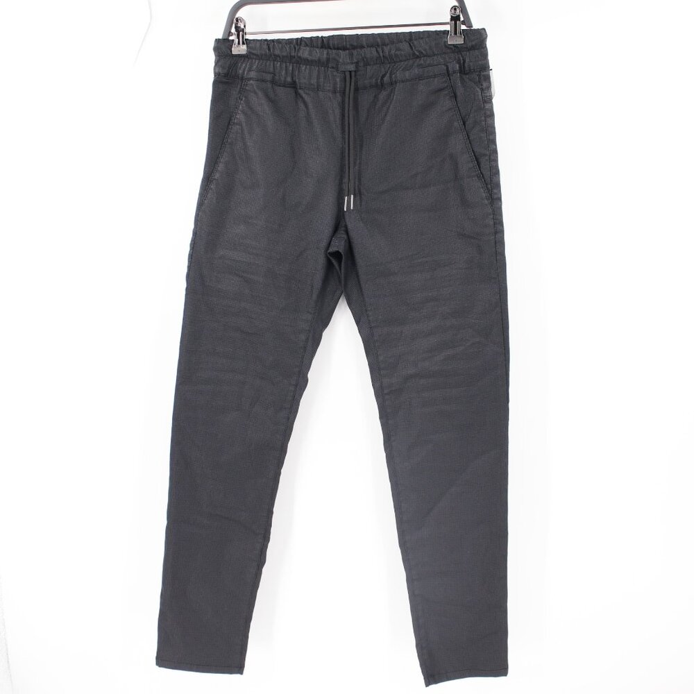 Bevy Flog Pants Womens 30 Drawstring shely High Rise Elastic Waist Cotton Black